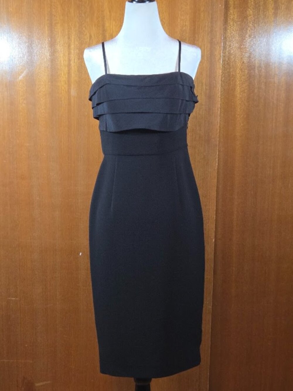 Paul & Joe Paris Black Silk Blend Layered Tiered Cocktail Dress - Size 36